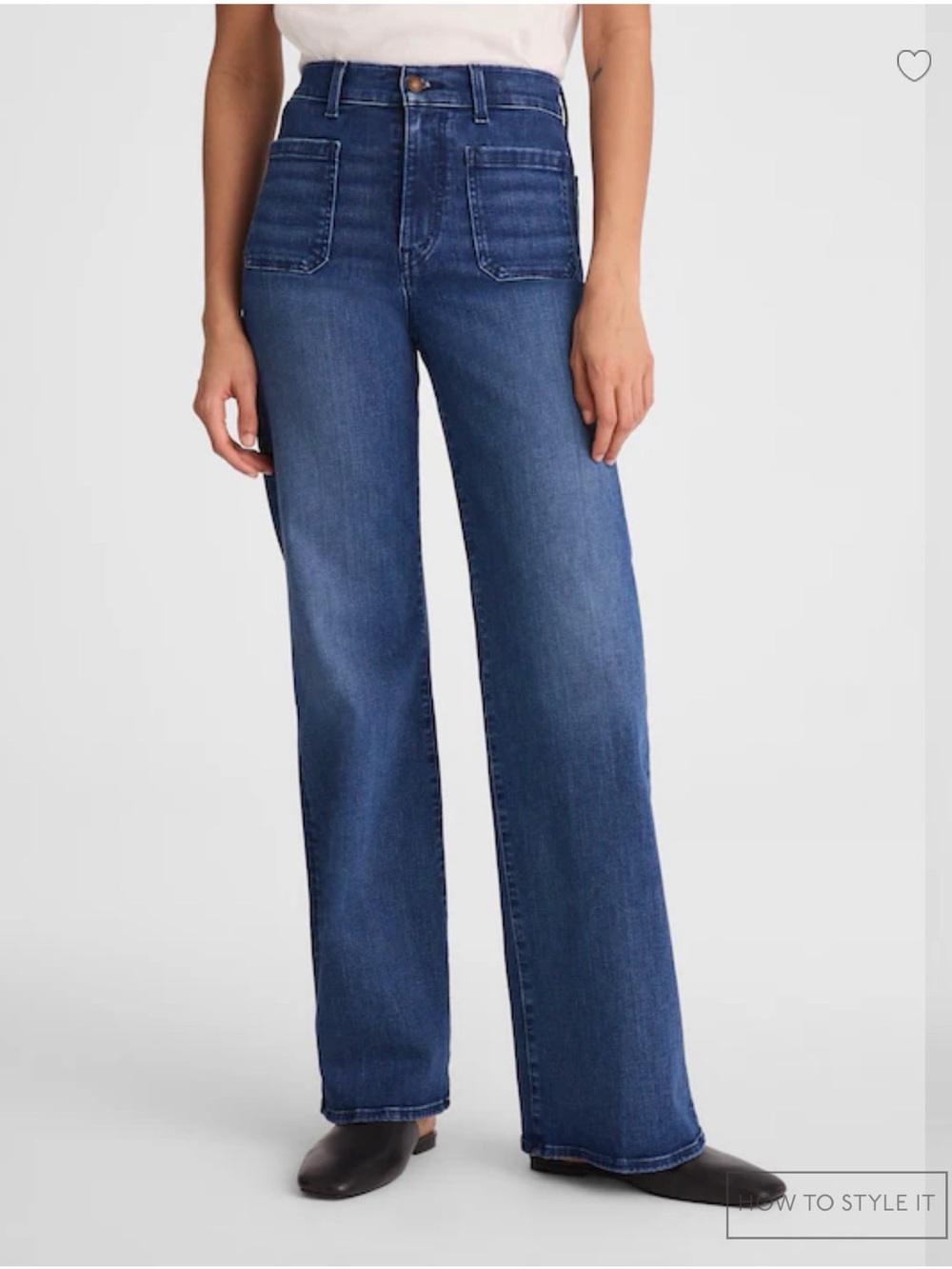 Madewell High-Rise Wide-Leg Jeans in Classic Blue Denim